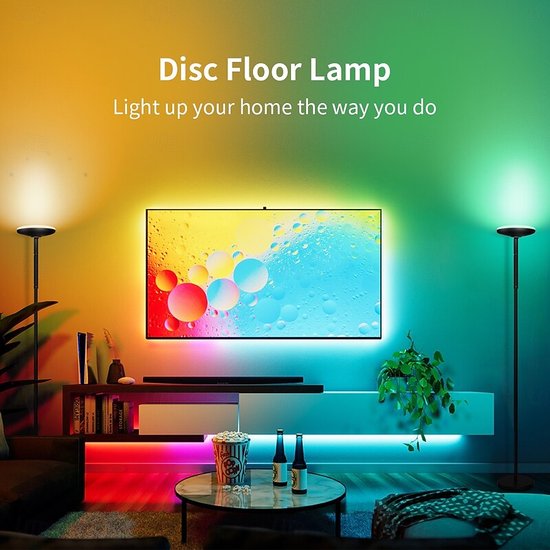 Floor Lamp for Bedroom, Super Bright Floor Lamps APP & Remote Control, Music Sync Tall Standing Lamp for Living Room Office Game Room4