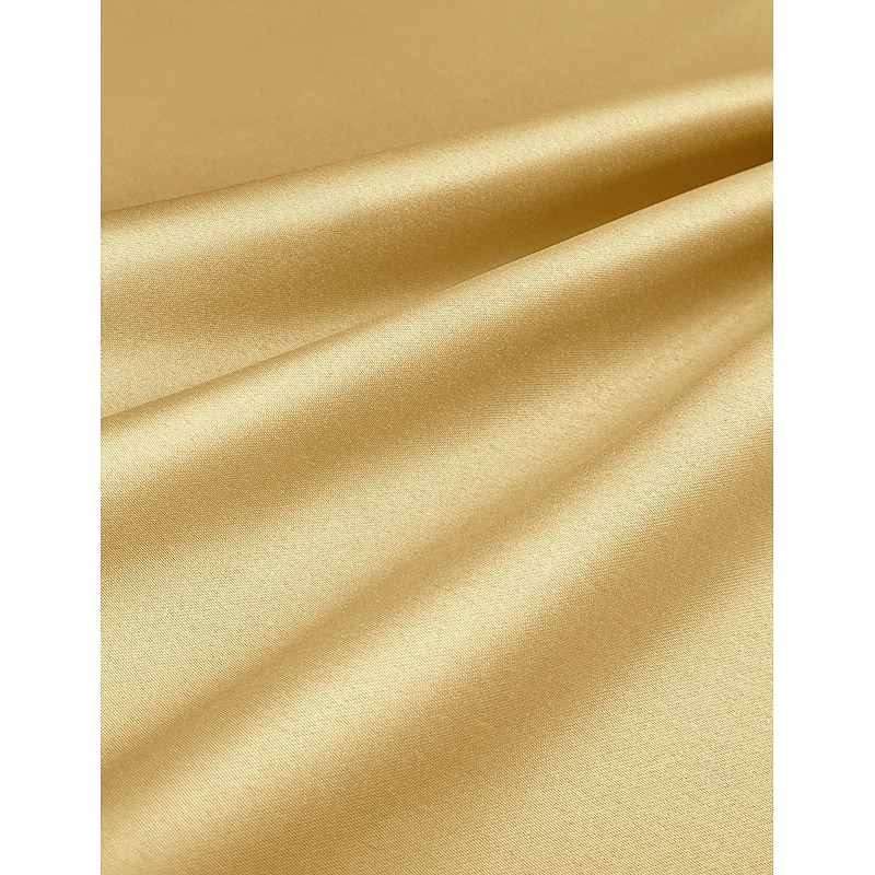 Gold Black A-Line Cocktail Dresses Elegant Dress Formal Wedding Ankle Length Sleeveless Crew Neck Pocket Satin with Bow(s) Beading2