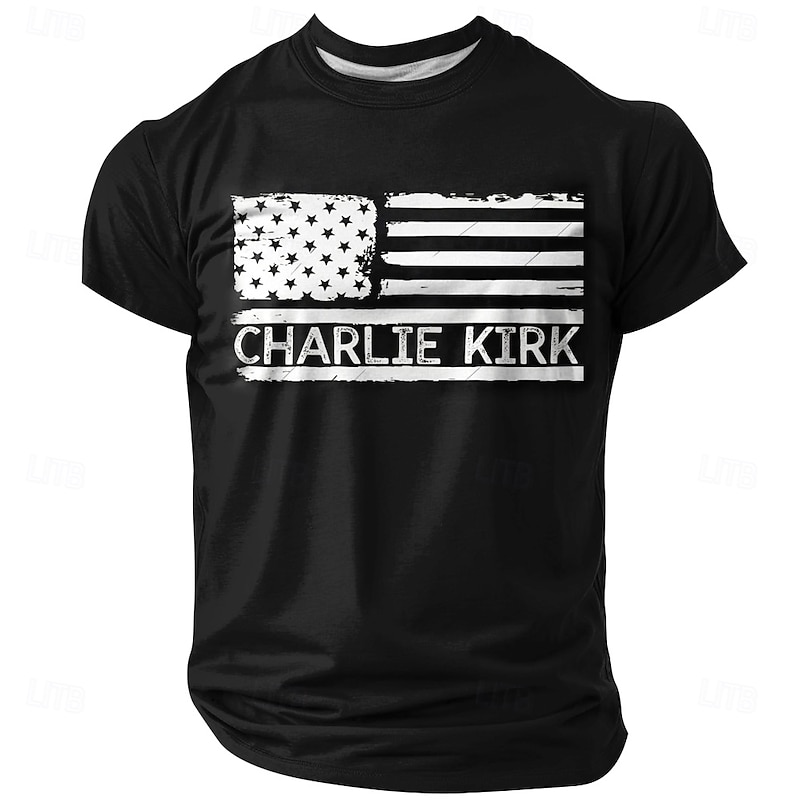Men's American US Flag T Shirt Short Sleeve T shirt 3D Print Crew Neck Shirt Daily Military Street Daily Black Red Blue Summer Spring Clothing Apparel S M L XL XXL XXXL4