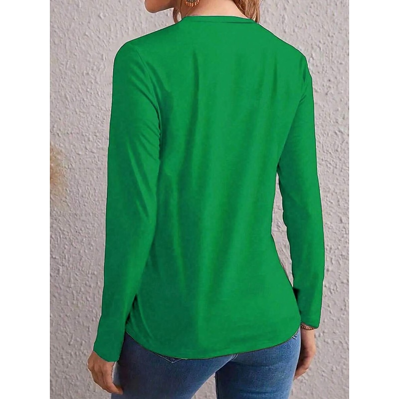 Halloween Women's Blouse Graphic Witch Monster Vintage Stylish Classic Long Sleeve Crew Neck Regular Tops Daily Print Black Wine Green Fall Winter2