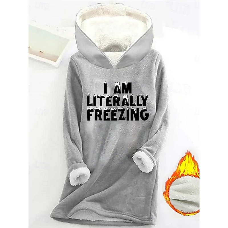 Women's Pullover Hoodie Sweatshirt Graphic Letter Casual Long Sleeve Hooded Regular Tops Street Dailywear Casual Print Pink Blue Gray Fall Winter