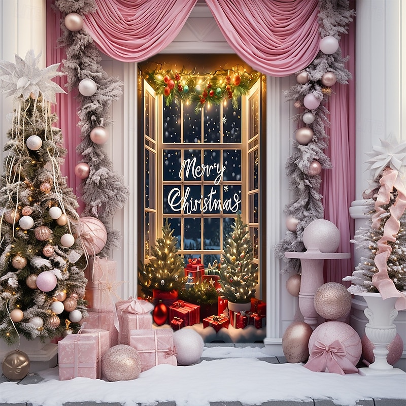 Christmas Tapestry Posters Door Cover Christmas Shop Cute 3D Party Dorm Teens Room College Dorm Guys Man Cave Frat Bedroom Shooting Backgrounds Home Decor3