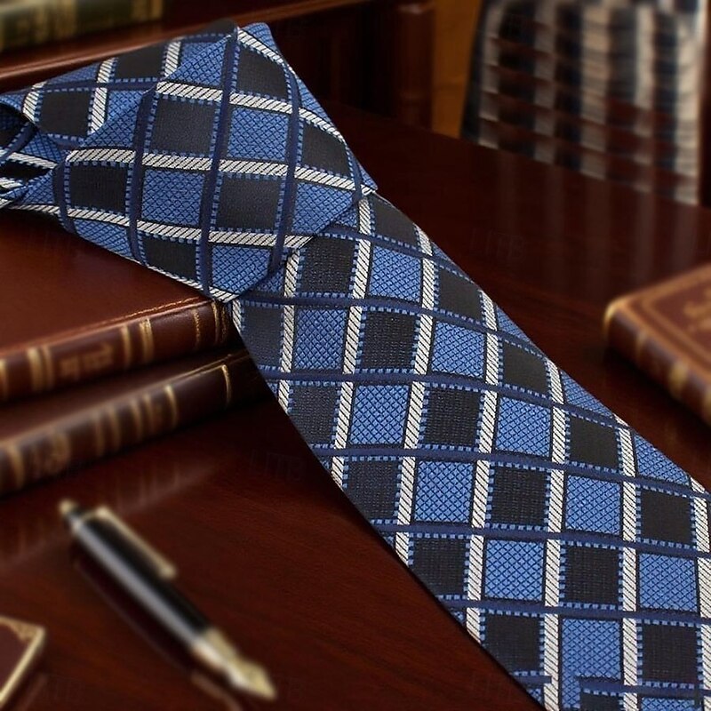 Men's Ties Classic Plaid / Striped / Chevron / Round Formal Evening Date Party & Evening3