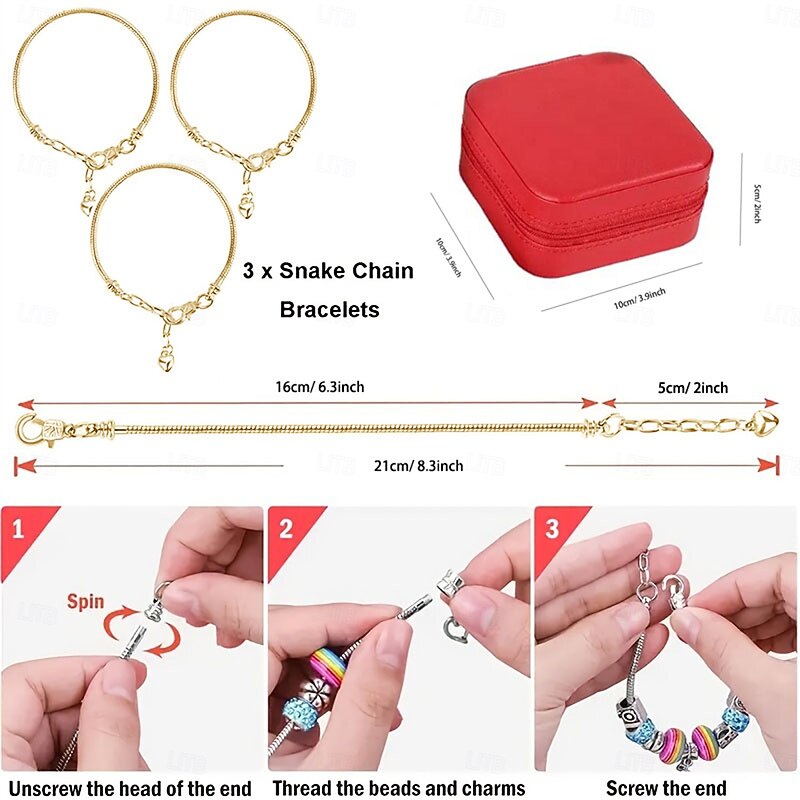 Charm Bracelet Making Kit,Girls Toy That Inspires Creativity and Imagination, Crafts for Girls Ages 8-12 with Jewelry Making Kit Perfect Gifts for 6 7 8 9 10 Girl Self-Expression!3