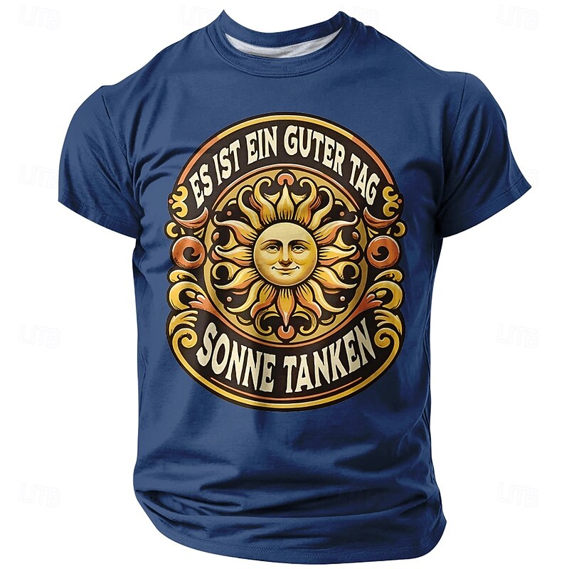 Men's Funny Slang German T Shirt Short Sleeve T shirt 3D Print Crew Neck Shirt Fashion Daily Street Daily Black Yellow Red Summer Spring Clothing Apparel S M L XL XXL XXXL4