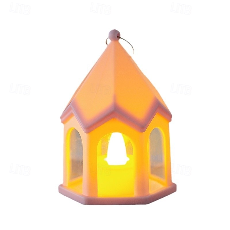 1 Pc 10.5CM * 7.5CM Christmas and Halloween Retro LED Candle Light Desktop Ornament Light Wind Light AG10 * 3 Battery3
