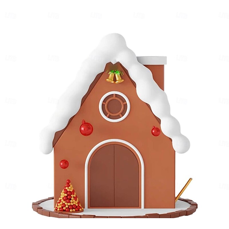 Christmas Gingerbread House Shaped Flag, Car Trunk Party Decoration, Outdoor Holiday Banner, Laser-Cut 100D Polyester4