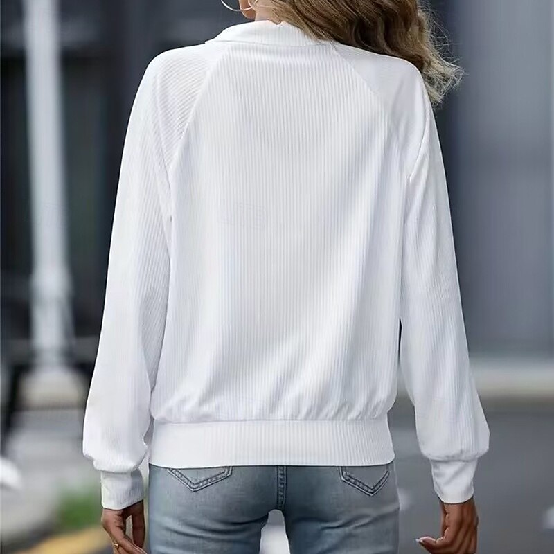 Women's Lounge Knitted Coat Zip Up Jacket Long Sleeve Top Athleisure Solid Colored Fashion Gym Running Fitness Sportswear Activewear Wine Red Black White3