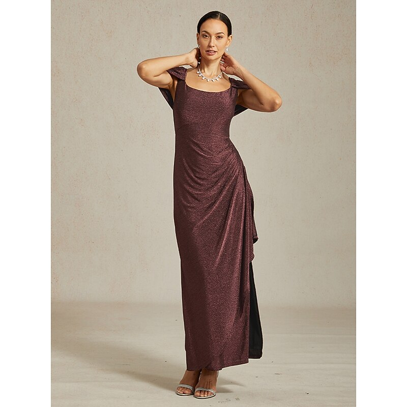 Women's Long Dress Maxi Dress Party Dress Bodycon Elegant Party Birthday Club Regular Fit Plain Sleeveless Straps Maroon Summer4