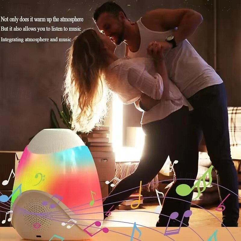 Stars Laser Projection Light Bluetooth Speaker Colorful Atmosphere Light Digital Display Time Alarm Clock Music Night Light2