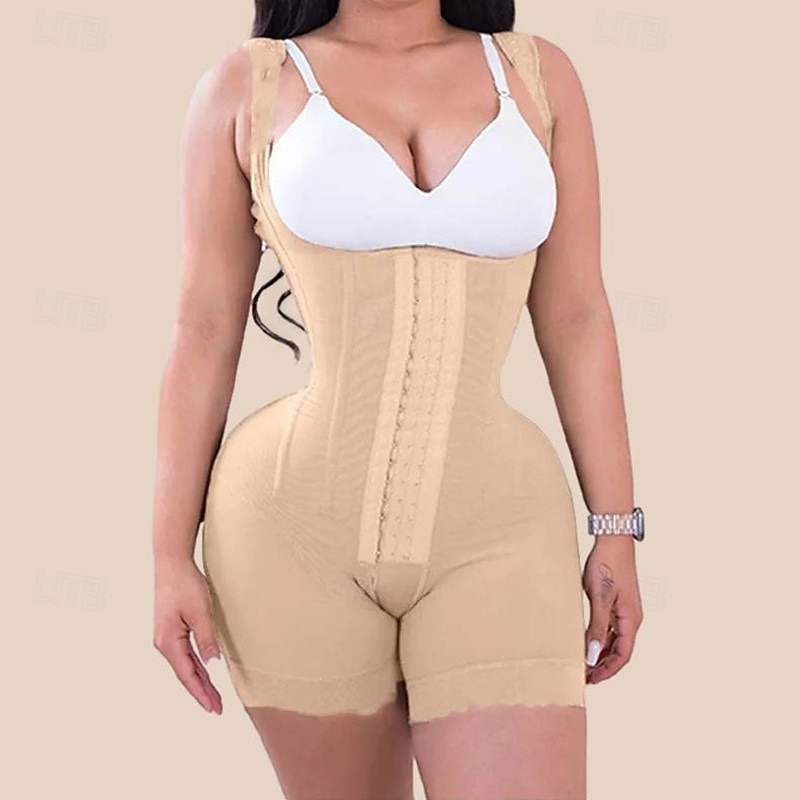 Women Plain Butt Lifting Breathable Tummy Control Body Shaper Suits For Gym Exercise & Fitness4
