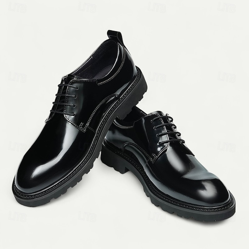 Men's Light Brown Oxford Dress Shoes Classic Lace-Up Business Formal Footwear for Office, Weddings and Evening Events3