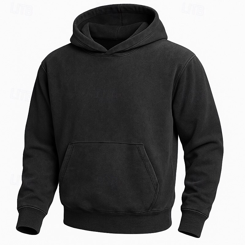 Men's Hoodie Pullover Hoodie Sweatshirt Black Yellow Pink Army Green Burgundy Hooded Plain Pocket Sports & Outdoor Casual Daily Streetwear Cool Sportswear Spring &  Fall Clothing Apparel Hoodies4