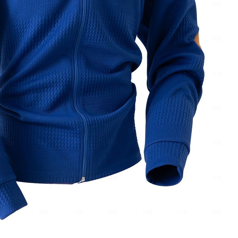 Men's Lightweight Jacket Outdoor Jacket Shirt Jacket Formal Home Pocket Spring Fall Winter Color Block Jacquard Active Vintage Shirt Collar Regular Black White Royal Blue Khaki Gray Jacket3