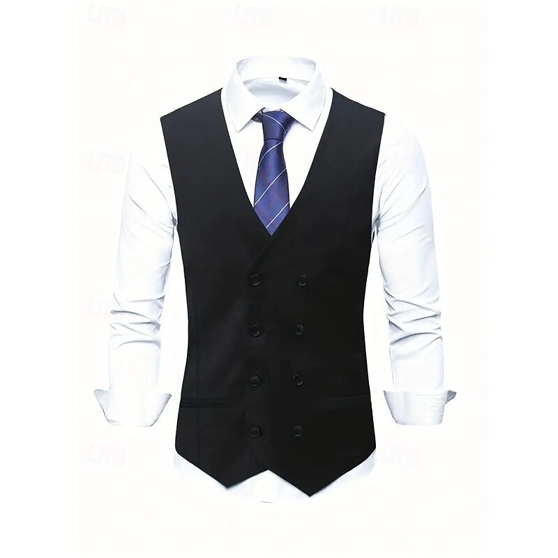 Men's Party Business Wedding Suits Peaked Lapel Notch Lapel Black Light Grey Daily Formal Solid Colored Tailored Fit 3 Piece Single Breasted One-button4