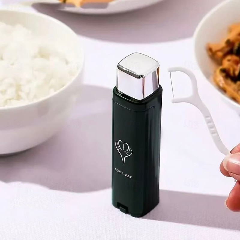 Portable Floss Dispenser Automatic Pop Up Dental Floss Case Travel Tooth Floss Holder On The Go Easy To Use Compact Lightweight Convenient Storage3