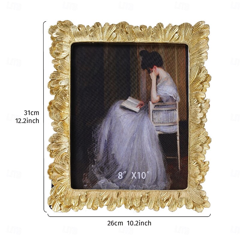 Palm Leaf Decorative Photo Frame, Resin Material, Horizontal and Vertical Use, Multi-Color Options, Perfect for Home Photo Display, Photography Props, Living Room, Bedroom, and Study Décor3