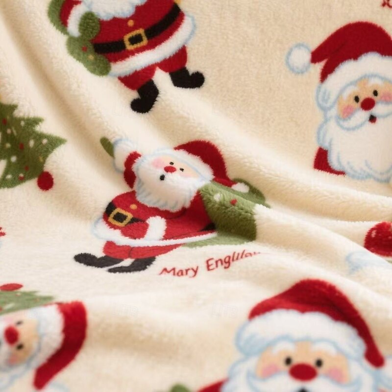 Christmas Decorative Blanket, Holiday Tapestry Throw Blanket, Festive Atmosphere Sofa Cover, Wall Hanging Blanket, Cozy Nap Blanket for Home Decor4
