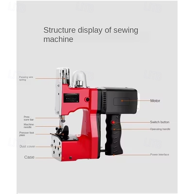 Portable sewing machine Electric Woven Bag Snakeskin Bag Rice Bag Sealing Machine4