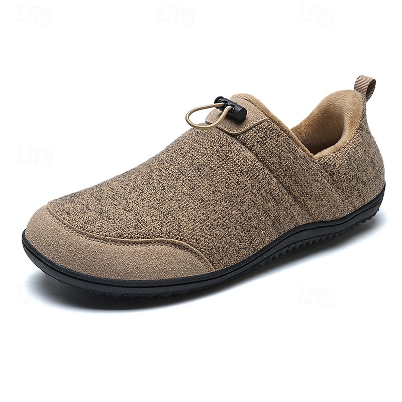 Men's Winter Warm Slip-On Shoes with Fleece Lining, Non-Slip Rubber Sole, Casual Outdoor Indoor Comfort Slippers, Lightweight Insulated Style for Cold Weather3