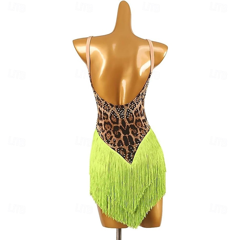 Fringes Latin Dance Dress Women's Performance Cha Cha Salsa Rumba Ballroom Competition Dresses2