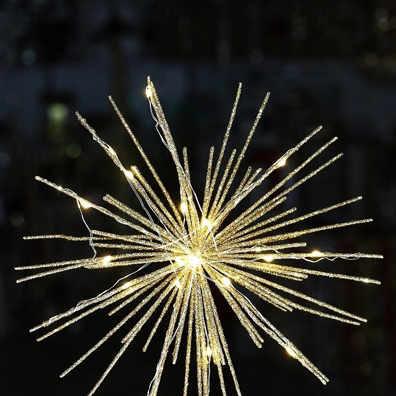 Christmas Tree Topper Led Light, Firework Burst Multi-Pointed Star Ornament, Iron Holiday Tree Decoration, Festive Xmas Tabletop Accessory, Home Decor Gift2
