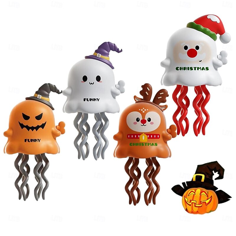 Christmas & Halloween Magical Dancing Robot Toy with Obstacle-Avoidance Automatic Spinning Dancing Ghosts with Expressive Eyes & Flailing Arms Novelty Collectible Gift Ideal for Kids & Adults