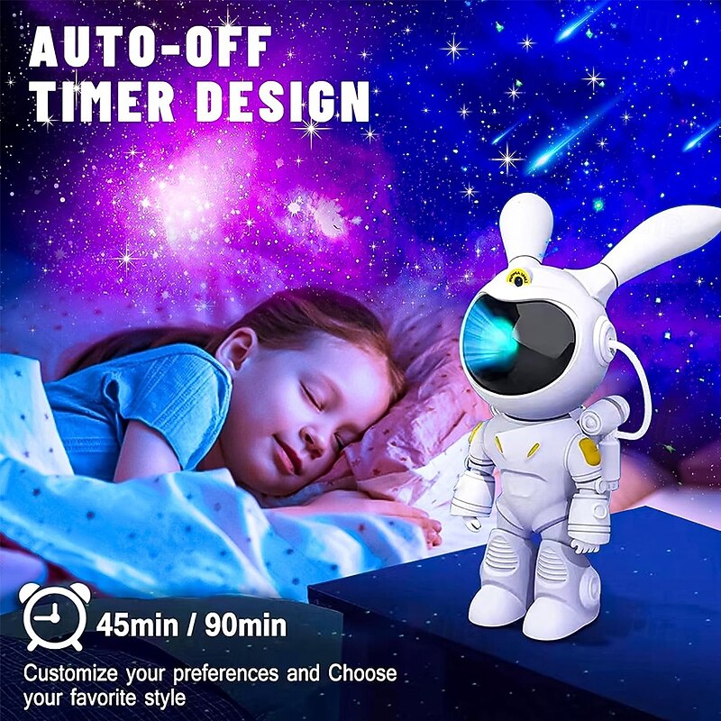 Astronaut Star Projector LED Galaxy Star Night Light Planetarium Projector with Timer and Remote Control Bedroom Ceiling Projector Light Kids Gift3