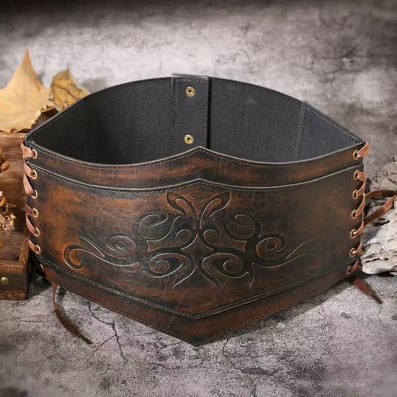 Retro Vintage Medieval Renaissance Waist Belt Warrior Viking Celtic Knight Fancy Dress Unisex Halloween Carnival Performance LARP Ren Faire Adults Belt All Seasons