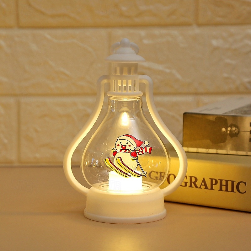 1 Pc 15 * 10.8CM Christmas LED Electronic Candle Light Handheld Lantern Wind Light Party Desktop Decoration Pendant Light AA Battery Box3