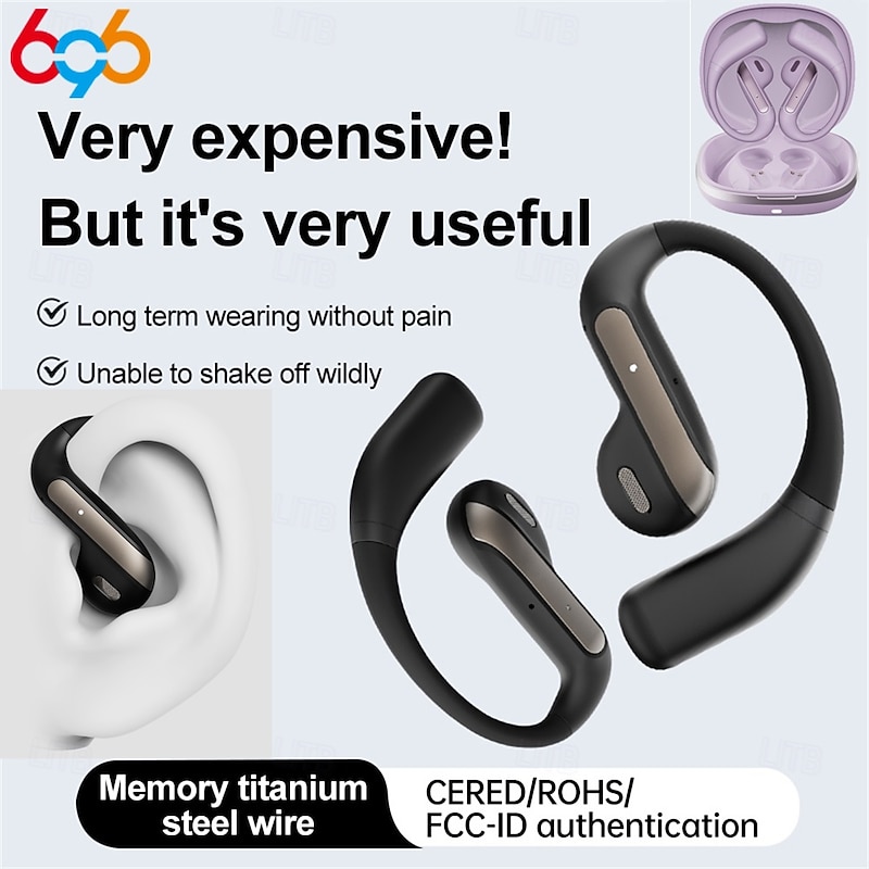 Smart AI Translation Headset True Wireless Sports Long-lasting Bluetooth Headset Stereo Sound Semi-in-ear Air Conduction Headset2