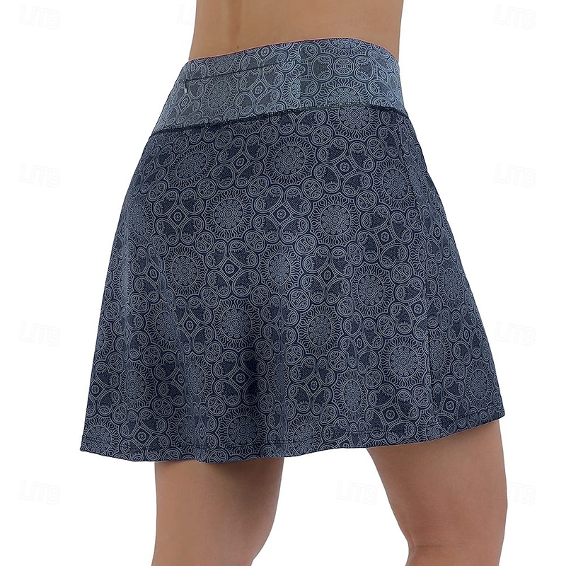 Women's Geometic Cycling Skort Skirt Bike Skirt Bottoms Mountain Bike MTB Road Bike Cycling Sports 3D Pad Cycling Quick Dry Moisture Wicking Black Pink Spandex Clothing Apparel Bike Wear4