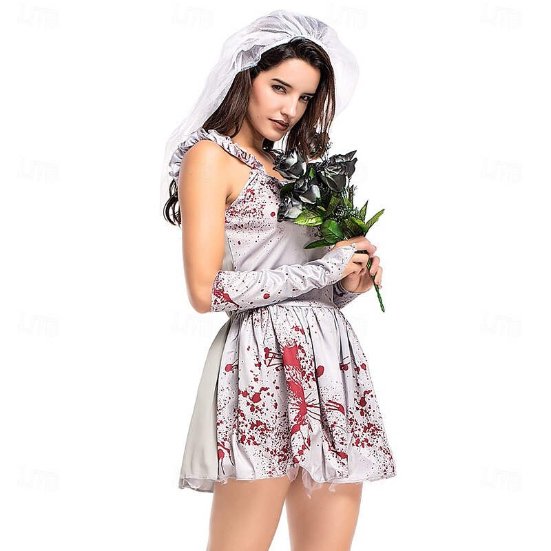 Zombie Brides Halloween Dress Fancy Costume Group & Family Halloween Costumes Cosplay Kid's Adults' Women's Girls' Halloween Carnival Performance Party Easy Halloween Costumes Dress Up2