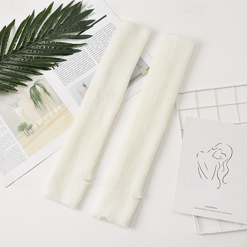 Women's Leg Warmers Boot Cuffs Outdoor Daily Holiday Solid Color Acrylic Fibers Casual Elastic 1 Pair3