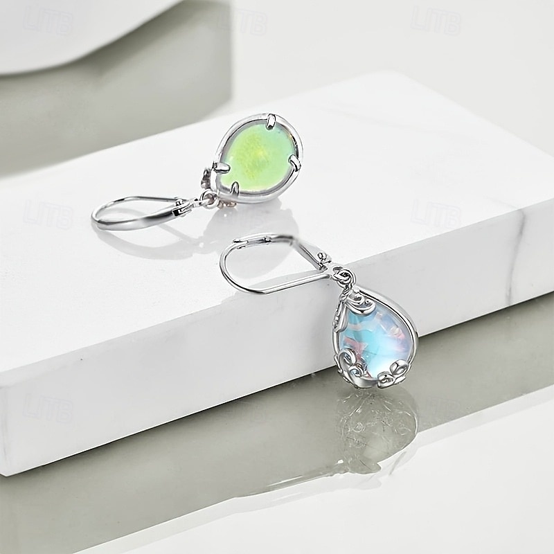 1 Pair Drop Earrings For Women's Street Date Beach Alloy Pear Cut2