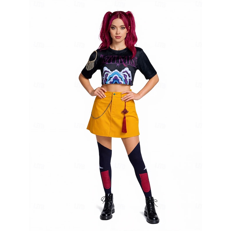 Korean Idol Inspired Pop Star Cosplay Costume Halloween Group Couples Costumes Fancy Dress Huntrix Movie Cosplay for Couple's Men's Women's Adults' Halloween Carnival Performance Comic Con Anime Expo3