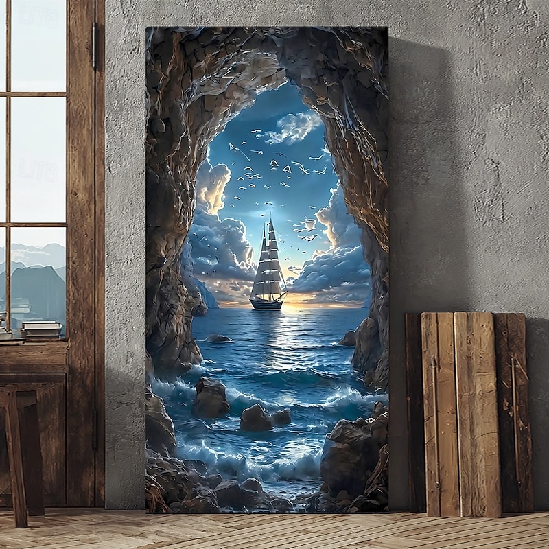 Door Cover Outdoor Banners Ocean Sailing Ship Aesthetic Mystic Bedroom Living Room Dorm Teens Room College Dorm Guys Man Cave Frat Bedroom Home Decor2