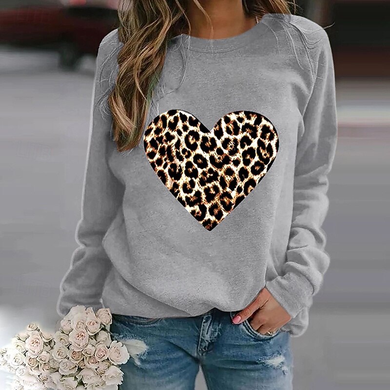 Women's Pullover Sweatshirt Lounge Top with Pockets Long Sleeve Top Athleisure Heart Gym Running Fitness Sportswear Activewear Wine Red Black Khaki3