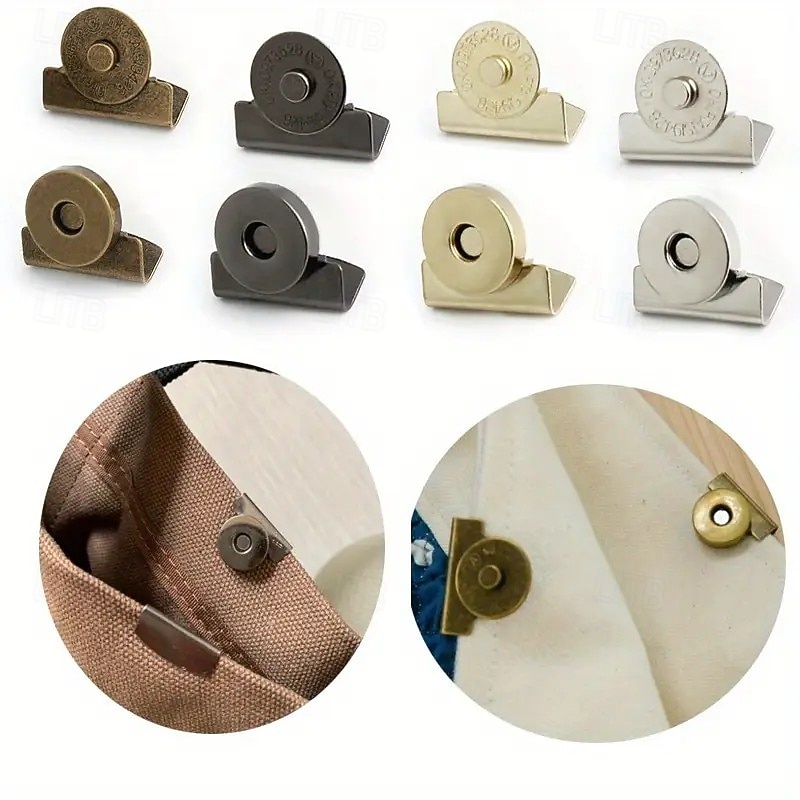 20PCS Canvas Bag Wallet Magnetic Snaps 20MM Four Colors No Sewing DIY Craft Fastener Button Closure for Shoulder Bags Clothes Handmade Accessories2