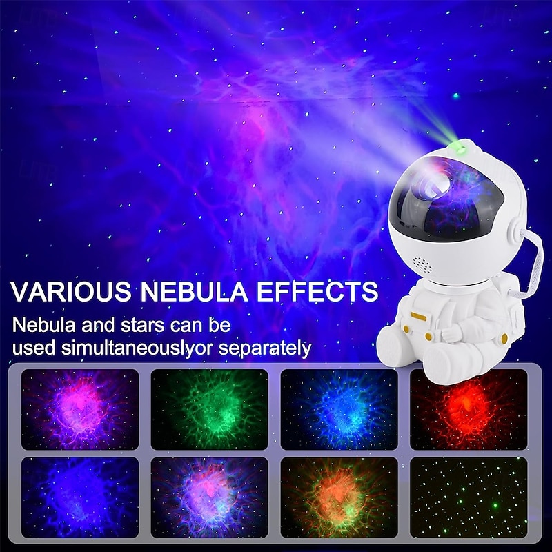 Astronaut LED Starry Sky Projector LED Star Projector Galaxy Projector with Remote Control Adjustable Speed and Brightness Night Light Projector Aurora Lights Projector2