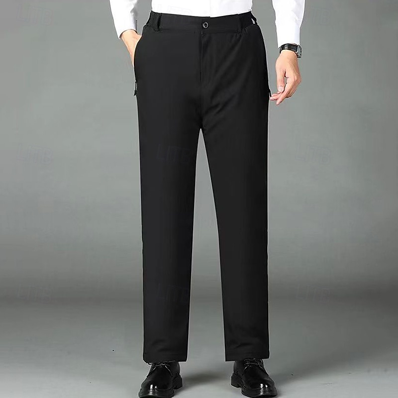 Men's Winter Sweatpants Shrepa Fleece Pants Thick with Pockets High Waist Bottoms Athleisure Gym Workout Windproof Warm Gym Outdoor Running Regular Fit Sportswear Activewear Solid Colored Dark Grey2