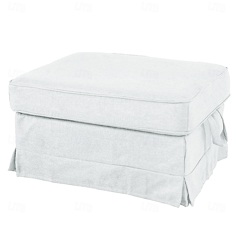 EKTORP Shoe Bench Cover, Solid Color Quilted Polyester Slipcover, Durable Non-Slip Protector for Entryway or Home2