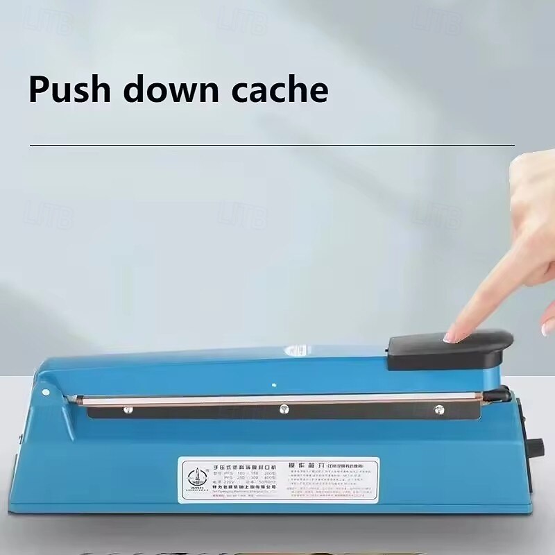 220V 2mm 300 Type Manual Sealing Machine Hand Pressure Commercial Sealing Packaging Machine Small Household Plastic Sealing4