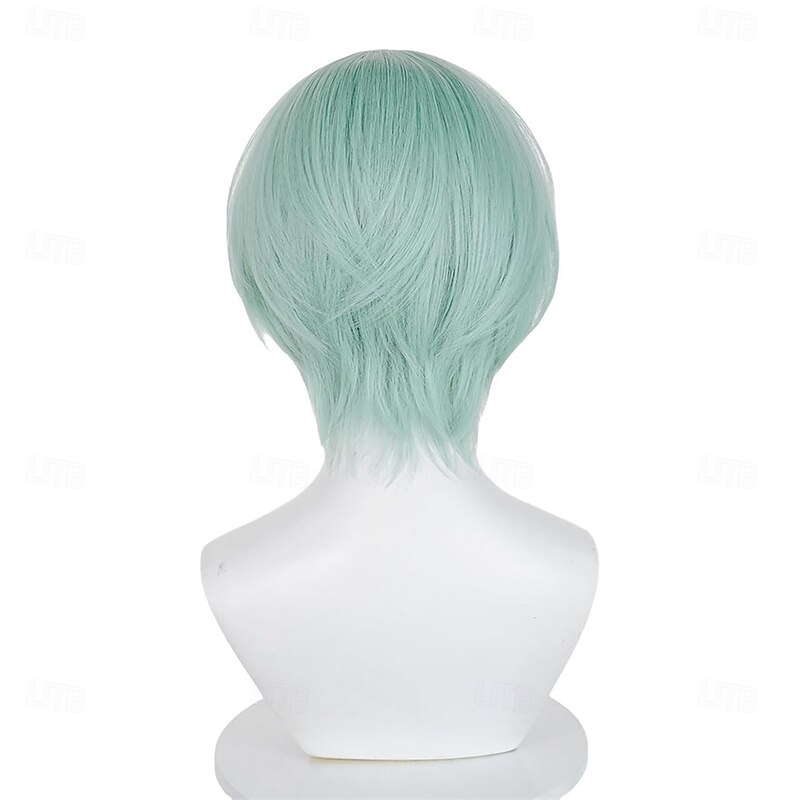 Movie Anime Korean Idol Inspired Cosplay Pop Star Wig Short Green Halloween Cosplay Party Wigs4