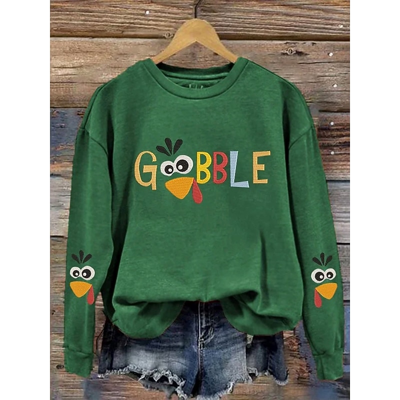 Women's Pullover Sweatshirt Hoodies Graphic Animal Letter Fashion Casual Long Sleeve Crew Neck Round Neck Regular Tops Street Dailywear Casual Print Black Red Orange Green Spring Fall Winter3