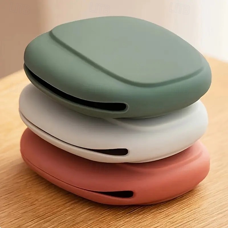 3pcs Silicone Cable Organizer Pouch – Portable Travel Storage Bag for Earphones, Charging Cables, Jewelry, and Necklaces