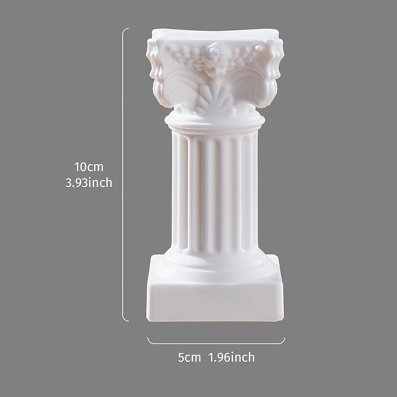 Roman Column Resin Statue – European-Style Decorative Base for Candles, Home, Wedding, and Holiday Décor, Corinthian Pillar, Church-Inspired, Photo Prop for Living Room & Table4