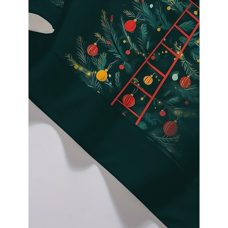 Women's Pullover Sweatshirt Hoodies Graphic Christmas Tree Christmas Classic Casual Festival Long Sleeve Crew Neck Round Neck Regular Tops Casual Holiday Print Dark Green Fall Winter3