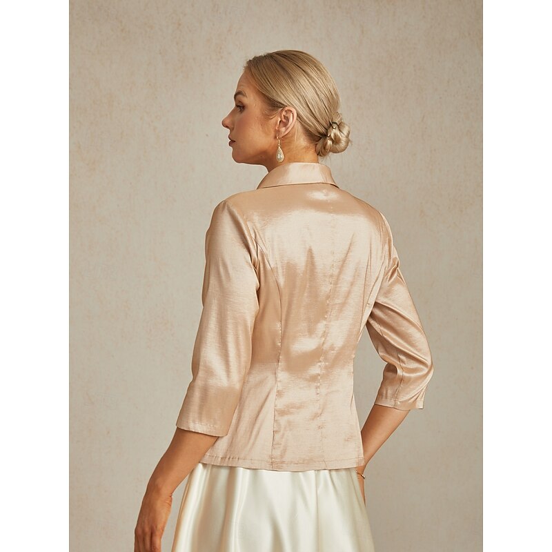 Women's Dressy Tops Elegant Party Stylish V Neck Champagne Spring, Fall, Winter, Summer2