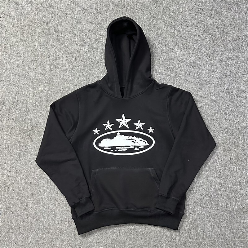 Men's Hoodie Black White Blue Gray Hooded Stars Pocket Print Sports & Outdoor Daily Holiday Polyester Streetwear Basic Casual Spring Fall Clothing Apparel Hoodies Sweatshirts4